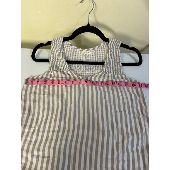 Maurice’s grey and white striped v-neck tank women’s size M flowy comfy summer - Picture 4 of 6